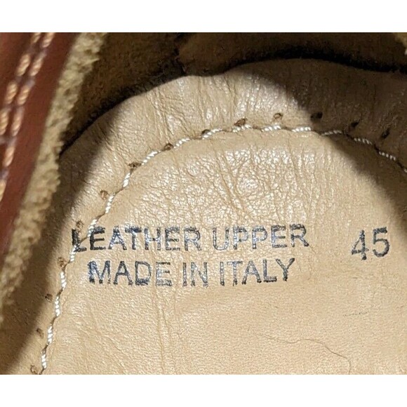 Linea Uomo Di Mario Loafers US 12 EU 45 Cognac Italy Worn Gently - Picture 10 of 11
